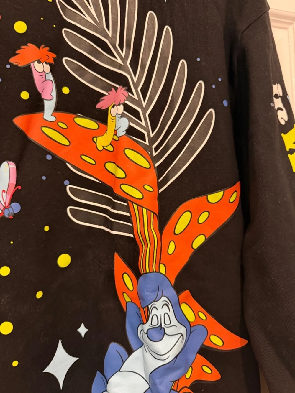 Disney Alice in Wonderland Crewneck Sweatshirt with Colorful Caterpillar - Picture 3 of 9